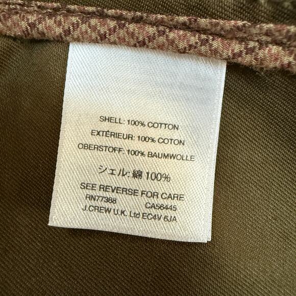 J.Crew The Downtown Field Coated Canvas Snaps Hidden Zipper Jacket Small - Picture 5 of 6